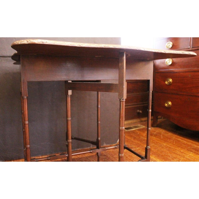 Early 20th Century Edwardian Period English Drop End Side Table For Sale In Raleigh - Image 6 of 7