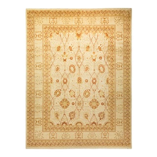 Mogul Collection Hand-Knotted Area Rug - Ivory Collection 9' 4" X 12' 2" For Sale