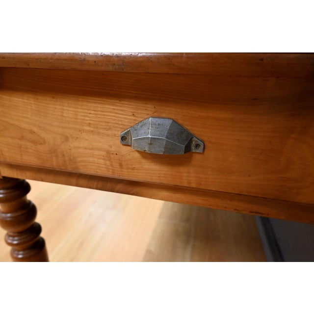 Late 19th Century Cherrywood Farmhouse Table For Sale - Image 14 of 18