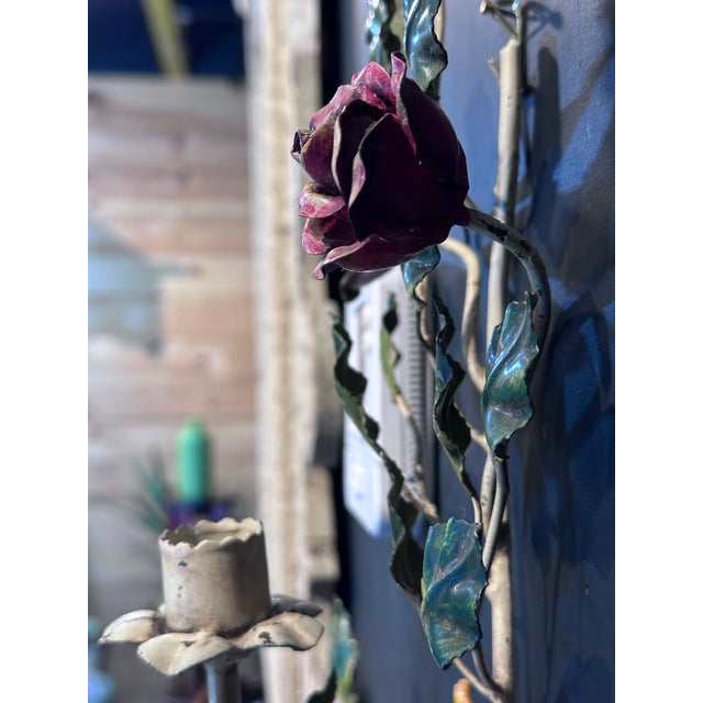 1930s 1930s Toleware Candle Sconces For Sale - Image 5 of 12