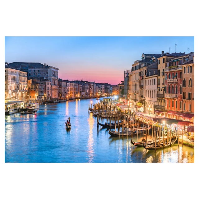 ian.cuiyi, Gondolier Heads Into the Sunset Along Venices Grand Canal (Sunset), Photographic Paper For Sale