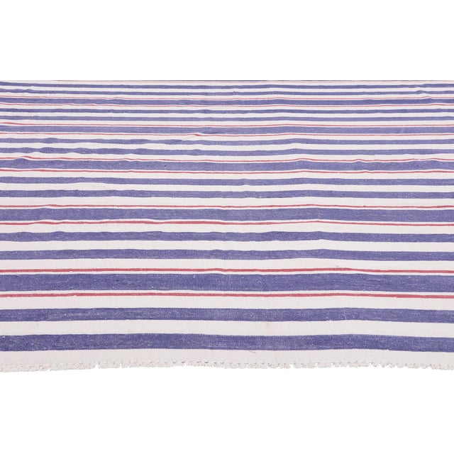 Vintage Indian Dhurrie Rug, 09'11 X 13'09 For Sale - Image 4 of 10