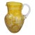 Early 20th Century Bohemian Etched Amber Glass Pitcher With Hunt Scene For Sale