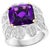 6.5 Carat Amethyst And 1.5 Carat Diamond Ring 18 Karat White Gold, 1970s, Italy For Sale - Image 15 of 18