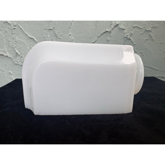 1930s Art Deco Streamline White Milk Glass Sconce Slip Shade For Sale In Orlando - Image 6 of 9