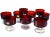 Rustic European Vintage French Red Crystal Glasses- Set of 9 For Sale - Image 3 of 5