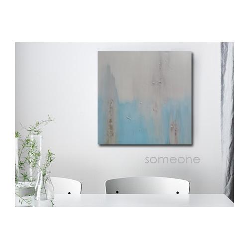 Sky Blue "Someone" Light Blue & White Abstract Original Painting For Sale - Image 8 of 8