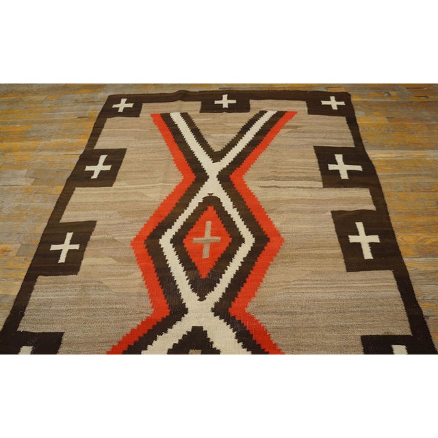 Antique Navajo Native American Gray 1925 Rug, Country of Origin: Native American Rugs, Circa Date: 1925. This exceptional...