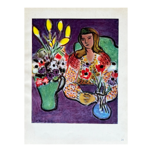 (After) Henri Matisse Engraving 24 Young Girl With Anemones 1948
