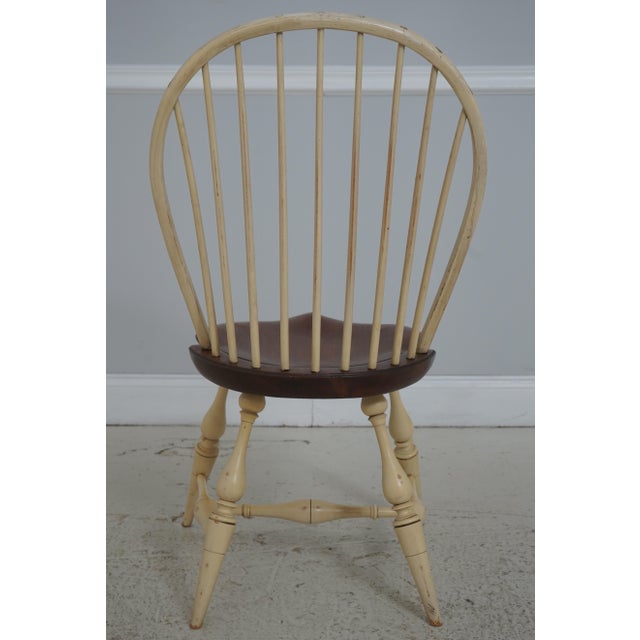 Pair of Vintage 2 Tone Bow Back Windsor Chairs For Sale - Image 4 of 18