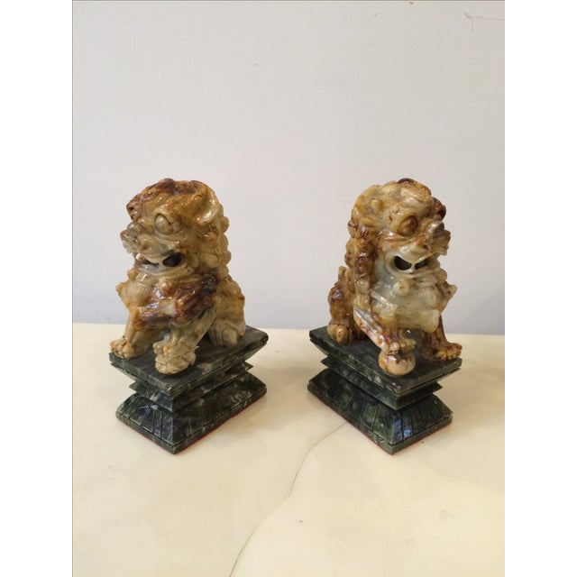 Carved Marble Foo Dogs A Pair Chairish