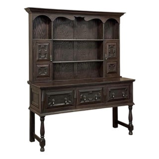 Vintage Welsh Oak Sideboard, Hand-Crafted, British Colonial, Mid-1900s For Sale