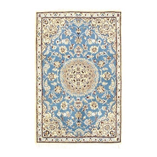 Pasargaad DC Fine Hand Knotted Wool & Silk Rug For Sale
