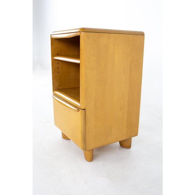 Heywood Wakefield Encore Mid Century Blonde Wheat Nightstands a Pair