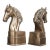 Early 21st Century Pair of Cold Cast Bronze Horse Head Bookends / Sculptures For Sale