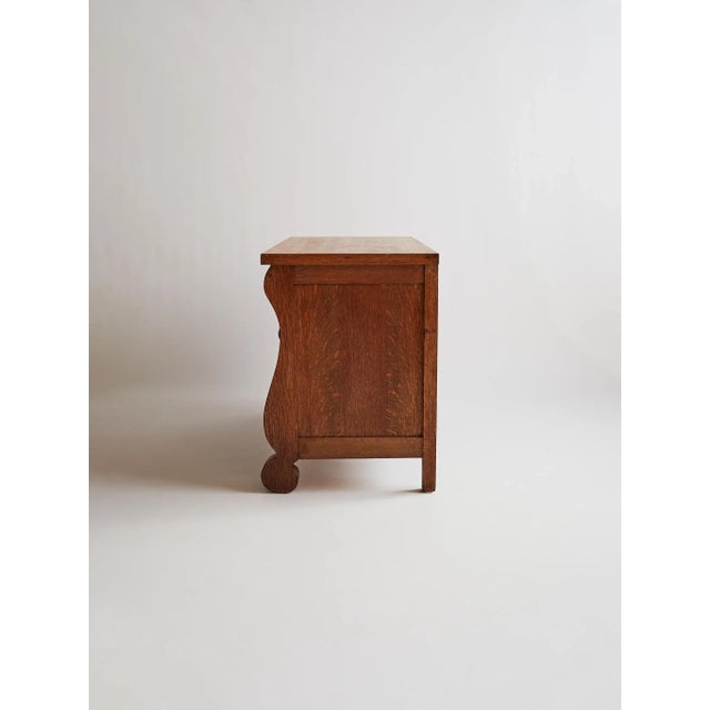 Wood Antique Tiger Oak Dresser For Sale - Image 7 of 15