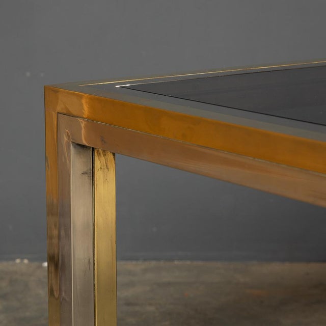 20th Century Brass & Chrome Coffee Table, 1970s For Sale - Image 8 of 9
