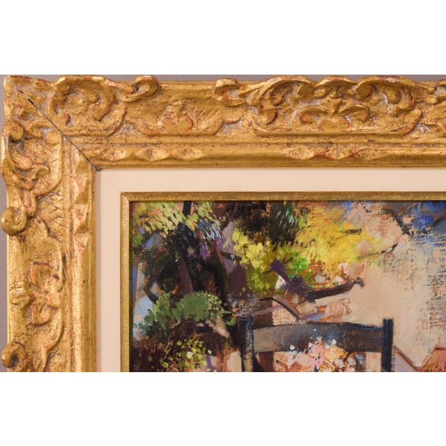 Robert Vernet-Bonfort, Surreal Garden, 20th-Century, Oil on Canvas, Framed For Sale - Image 9 of 13