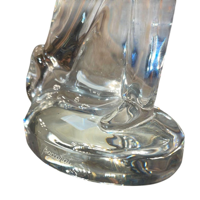 Transparent Late 20th Century Pair of Baccarat Crystal Golfer Figurines For Sale - Image 8 of 9