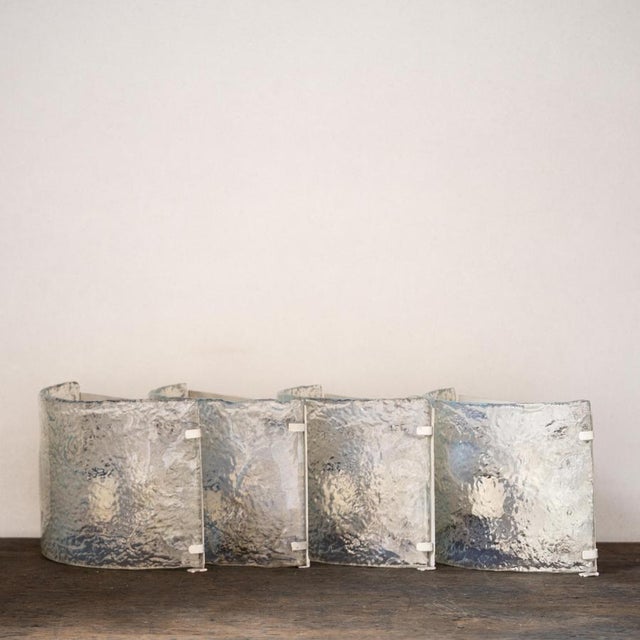 AVMazzega Vintage Italian Murano Glass Wall Lights by Mazzega, 1970, Set of 4 For Sale - Image 4 of 18