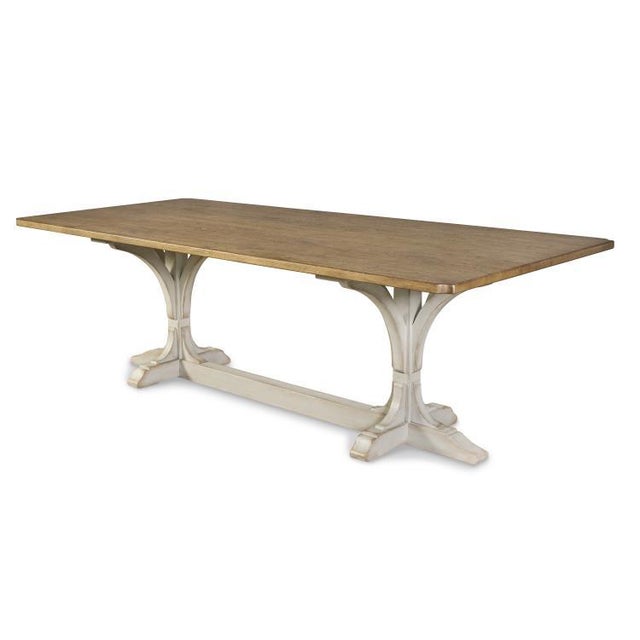 The 18th-century inspired Italian trestle based table showcases the rustic charm and practical design typical of Italian...