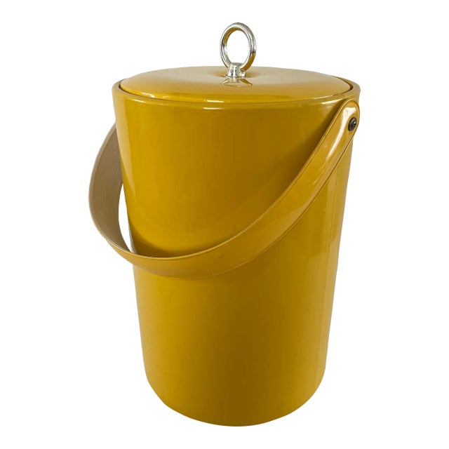 Mid 20th Century Georges Briard Yellow Ice Bucket For Sale