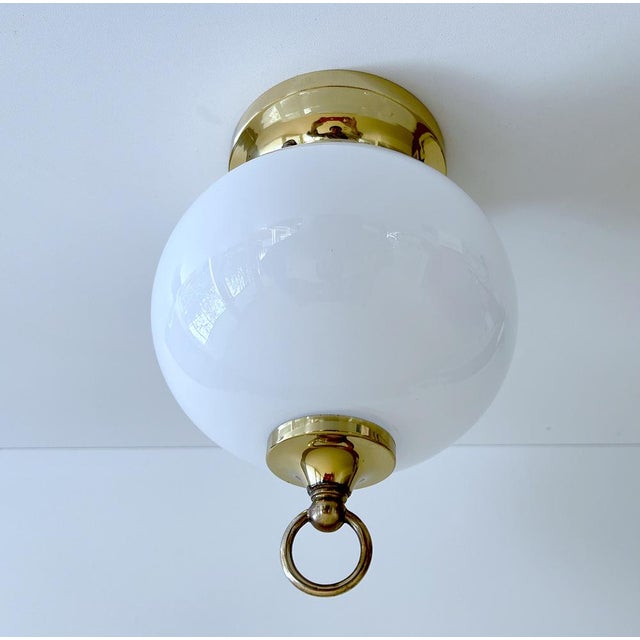 Vintage Glass Ceiling Light from Limburg For Sale - Image 4 of 12