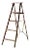 Vintage Rustic Painted Wooden Ladder For Sale