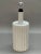 Mid-Century Italian White Ceramic and Faux Bamboo Table Lamp by Tommaso Barbi, 1970s For Sale - Image 10 of 18