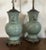 Metal 19th Century Chinese Monochrome Celadon Porcelain Urn Vase as Table Lamps in Bronze Mounts - A Pair For Sale - Image 7 of 10