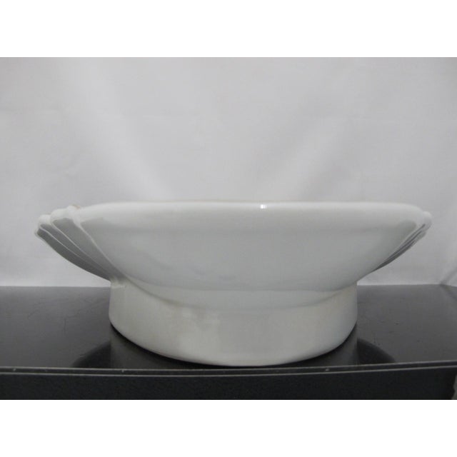 Japanese Oval Scallop Rim Porcelain Red Dragon Good Fortune Serving Dish Platter For Sale - Image 9 of 11