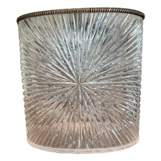 Vintage Celebrity Plastic Waste Basket - Shimmering Transluce For Sale