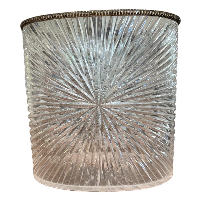 Vintage Celebrity Plastic Waste Basket - Shimmering Transluce For Sale