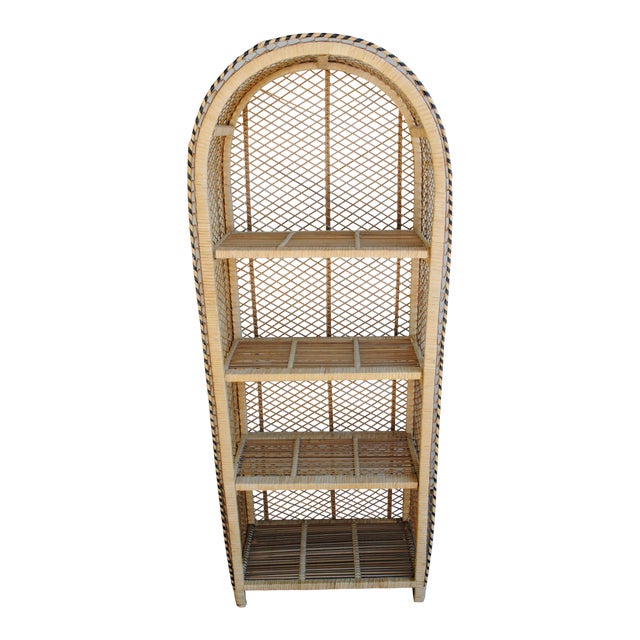 Vintage Small Wicker 4 Tier Bookcase Chairish