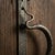 Gothic Hand-Forged Wrought Iron Door Pull (Gold Patina) Medieval D-Handle Statement Hardware For Sale - Image 3 of 4