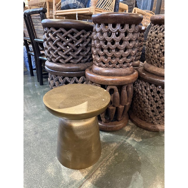 Modern Ibiza Brass Side Table For Sale In Los Angeles - Image 6 of 6