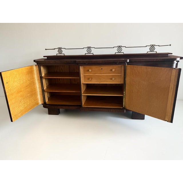 1930s Vintage Art Deco Sideboard in Mahogany, 1930s For Sale - Image 5 of 18