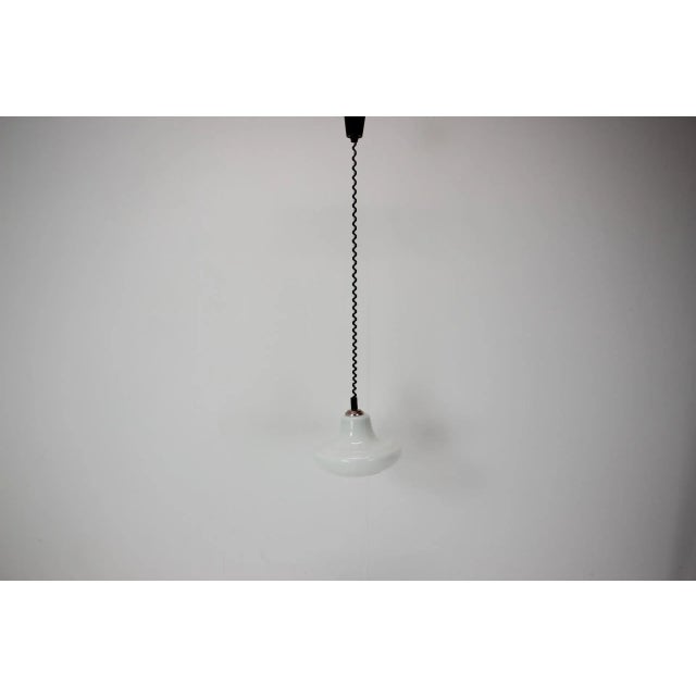 Mid-Century Adjustable Glass Pendant, 1970s For Sale - Image 3 of 10