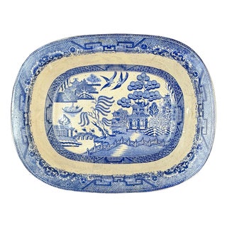 Antique English Blue Willow Bowl, 1810-1830 For Sale