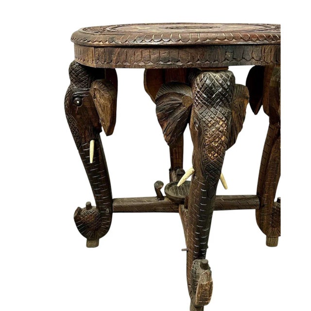Elephant Side Table, 1920s For Sale - Image 3 of 8
