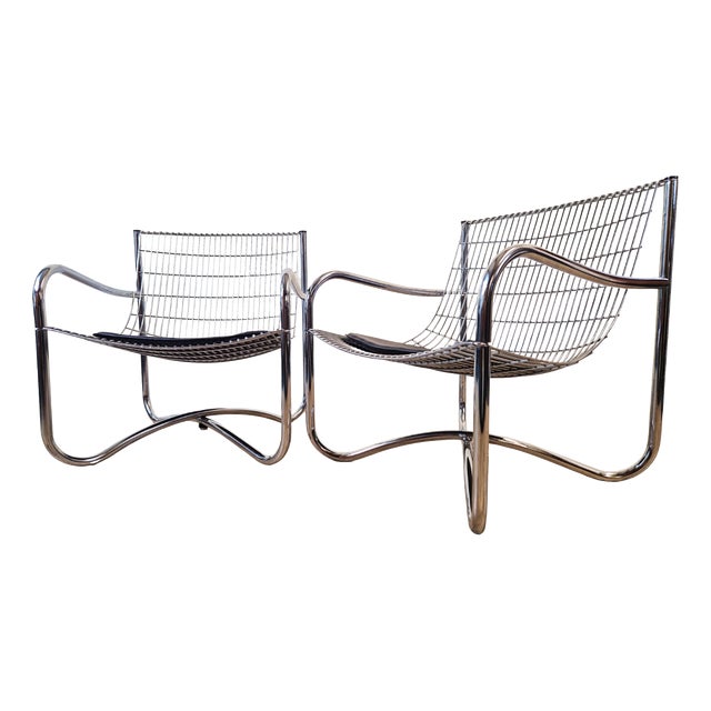 Mid-Century Chrome and Steel Lounge Accent Chairs by David Mellor O.B.E, 1960s, Set of 2 For Sale
