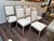 Linen Restoration Hardware Heston Dining Table + Eight Linen Dining Chairs, Set For Sale - Image 8 of 12