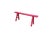 Rustic Bright Pink Wood Grain Rectangle Long Slim Stool Bench Side Table For Sale - Image 3 of 10