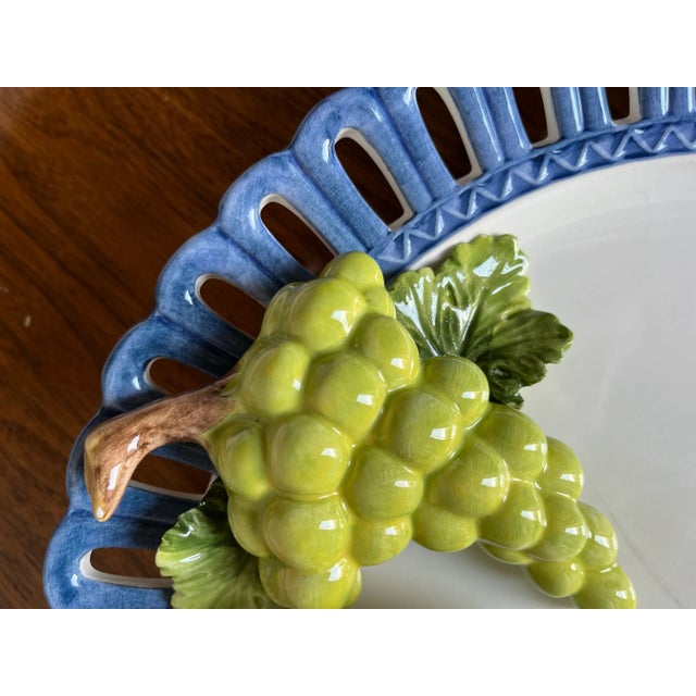 Ceramic Italian Chip & Dip Serving Platter-Mane Lion For Sale - Image 7 of 9