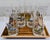Mid-Century Modern Vintage Ned Smith Waterfowl Series Highball Glasses Set of 6 - 22k Gold Rim Crinkle Textured For Sale - Image 3 of 13