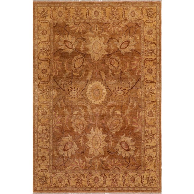 1980s Vintage Rustic Gold Wool Rug For Sale - Image 10 of 10