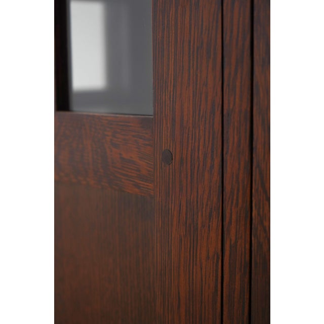 Stickley Harvey Ellis Arts & Crafts Oak 2 Door Cabinet For Sale - Image 14 of 18