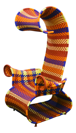 Afrika Throne in Metal and Woven Polyethylene, 2000s