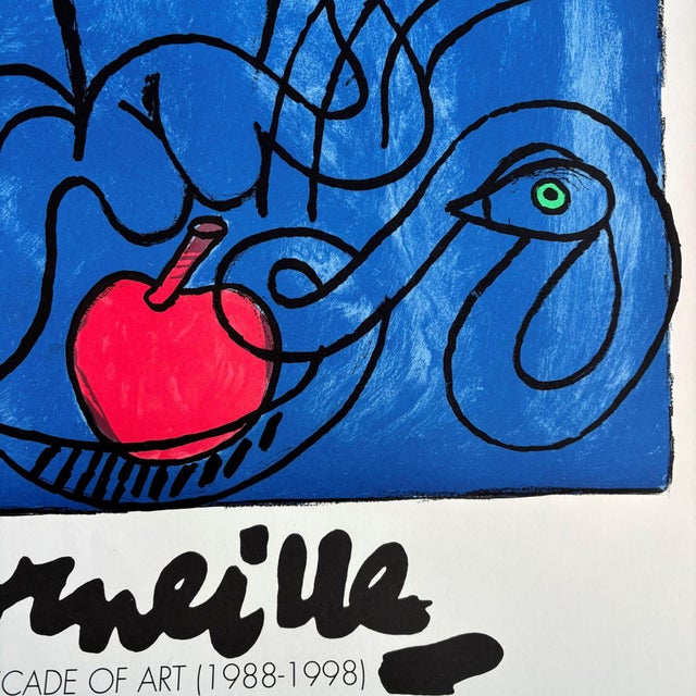 1990s Color Lithograph Corneille Exhibition Poster, 1990s For Sale - Image 5 of 7