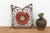 Brown 16" Sq Embroidered Palmette Suzani Pillow Cover For Sale - Image 8 of 8